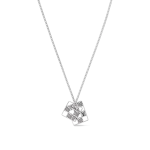 Damier Staples Cut Out Pendant