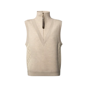 Monogram Accent Half-Zip Top