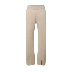 Monogram Accent Split Hem Knit Pants