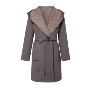 Reversible Hooded Wrap Coat
