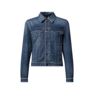Cotton Cashmere Denim Trucker Jacket
