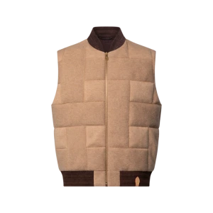 Padded Cashmere Knit Vest