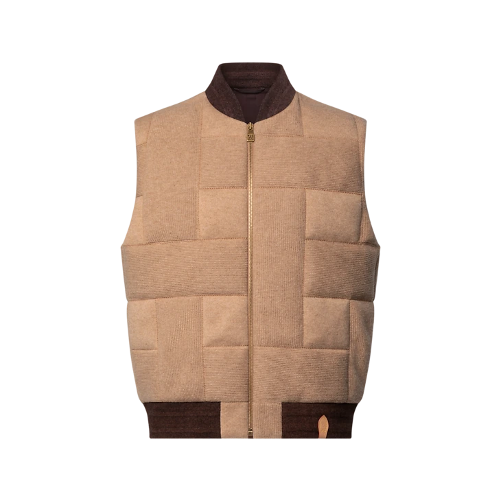 Padded Cashmere Knit Vest